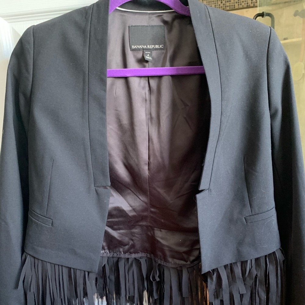 Banana Republic Fringe Blazer Jacket